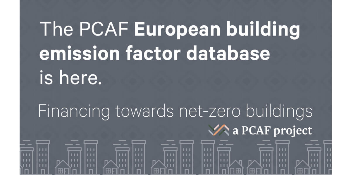 Towards net-zero buildings: the Partnership for Carbon Accounting Financials (PCAF) launches European building emission factor database