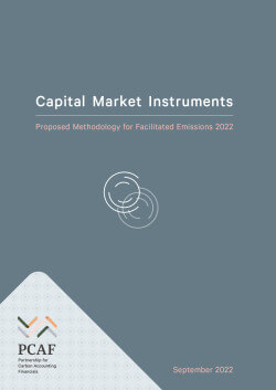 PCAF public consultation on Capital Markets Facilitated Emissions methodology cover