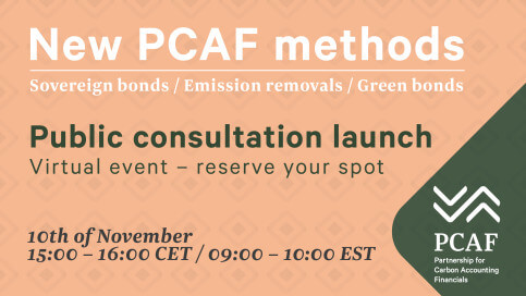 New PCAF Methods- Public Consultation Virtual Launch
